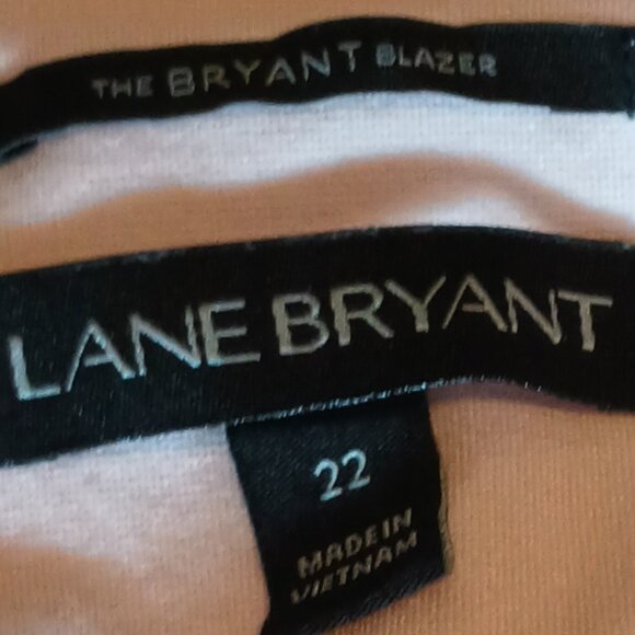 Lane Bryant Size 22 Double Breasted The Bryant Blazer Pink Ponte Knit - Picture 2 of 15